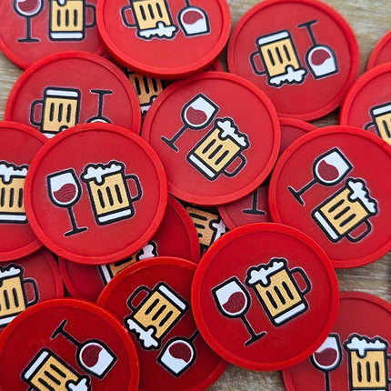 Beer and wine tokens Ø29mm – 100 pcs