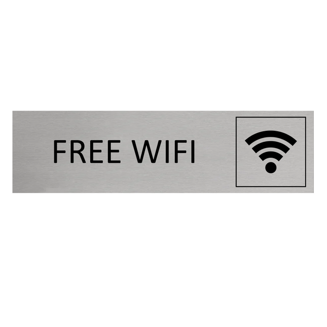 Free Wi-Fi door sign 165x45mm - 1 pc