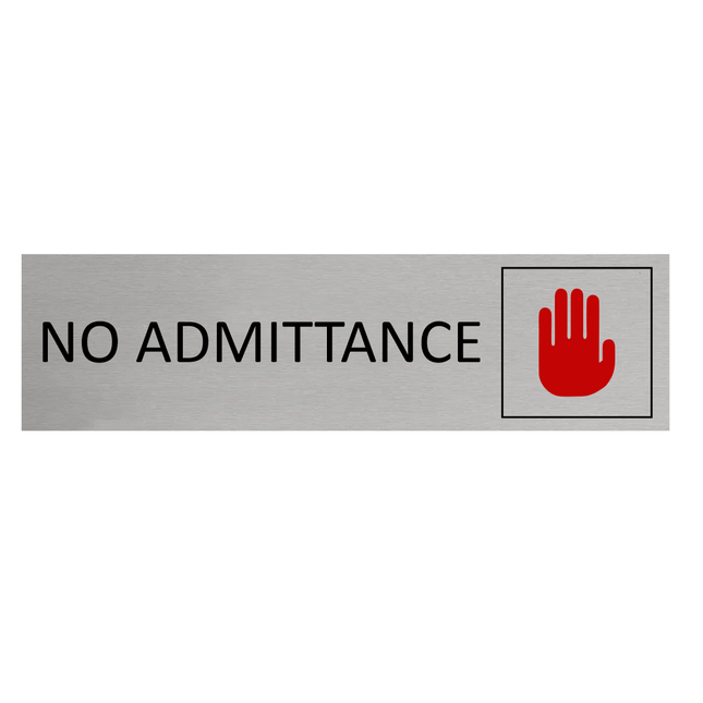 No admittance door sign 165x45mm - 1 pc