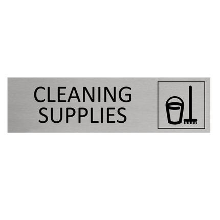 Cleaning supplies door sign 165x45mm - 1 pc