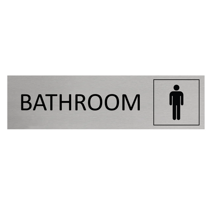 Men's bathroom door sign 165x45mm - 1 pc
