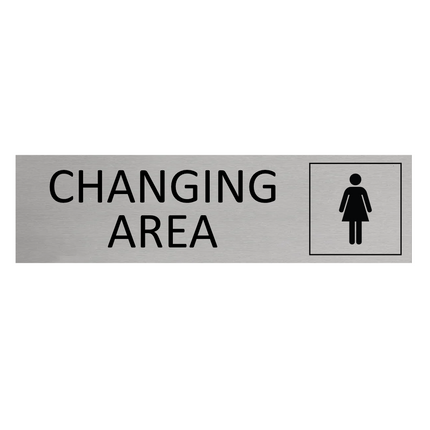 Womens changing area door sign 165x45mm - 1 pc