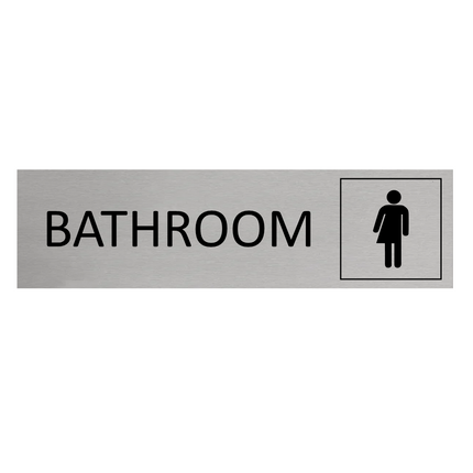 All-gender bathroom door sign 165x45mm - 1 pc