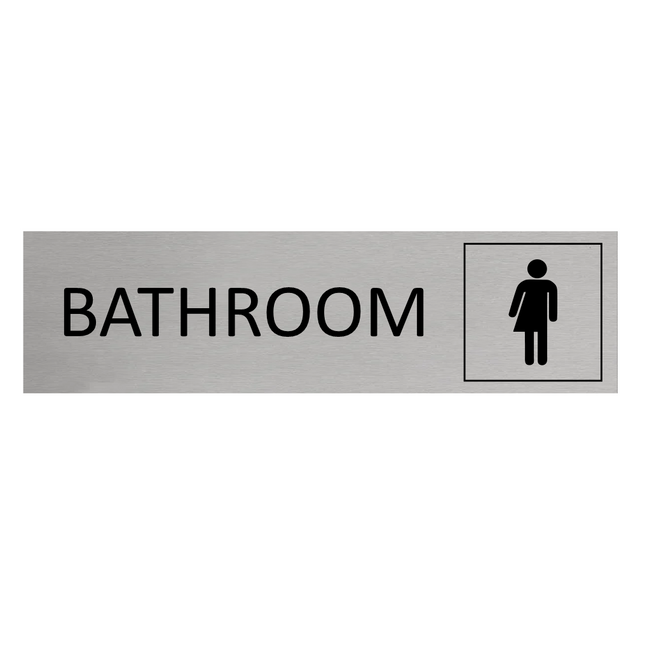 All-gender bathroom door sign 165x45mm - 1 pc