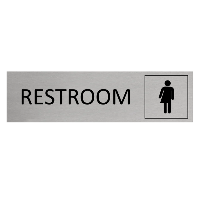 Genderneutral restroom door sign 165x45mm - 1 pc