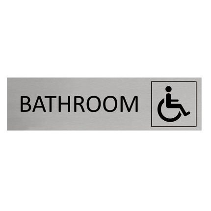 Accessible bathroom door sign 165x45mm - 1 pc