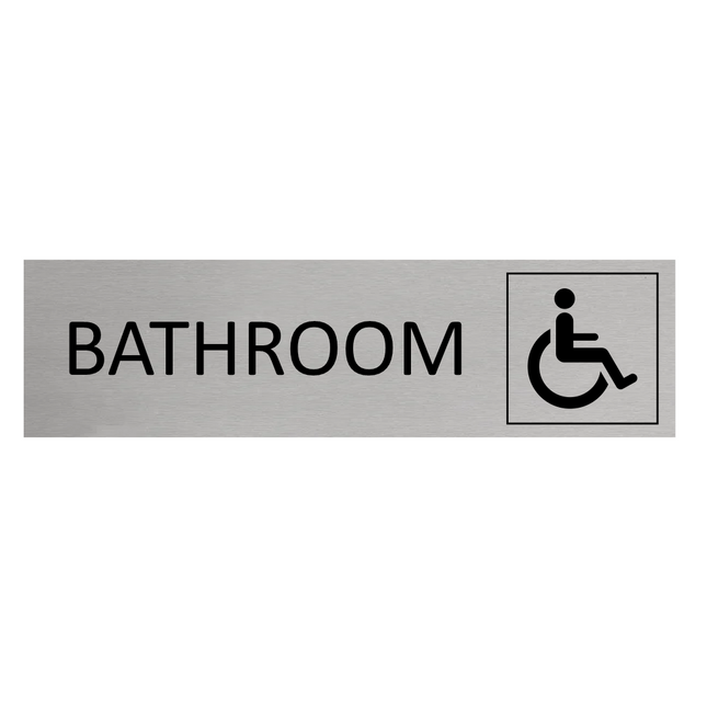 Accessible bathroom door sign 165x45mm - 1 pc