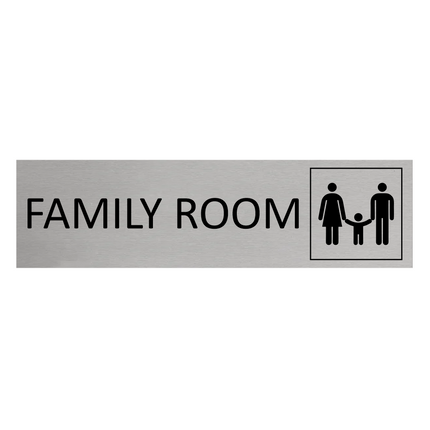 Family room en icon door sign 165x45mm - 1 pc