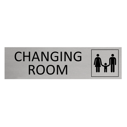 Family changing room door sign 165x45mm - 1 pc