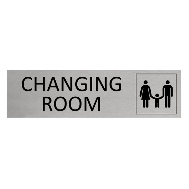 Family changing room door sign 165x45mm - 1 pc