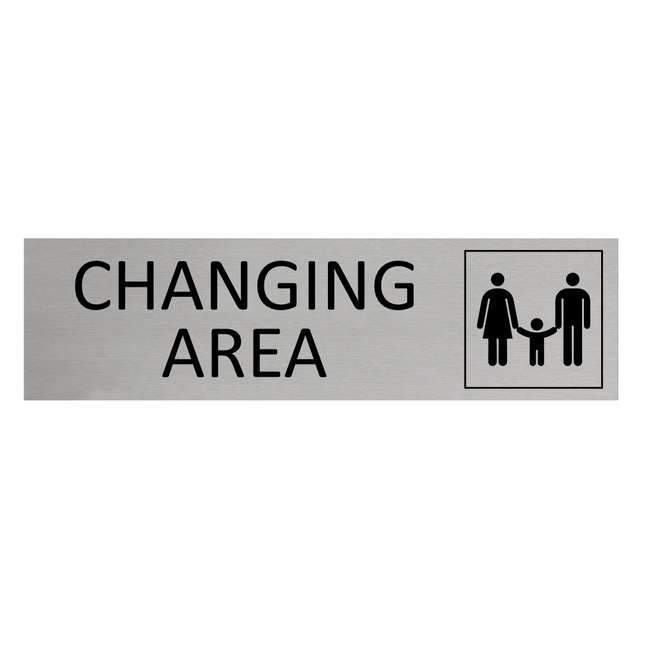 Family changing area door sign 165x45mm - 1 pc