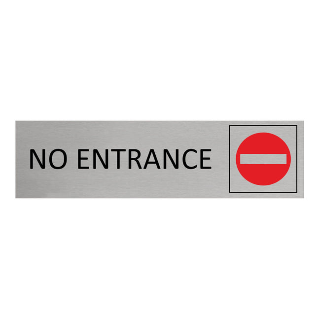 No entrance door sign 165x45mm - 1 pc