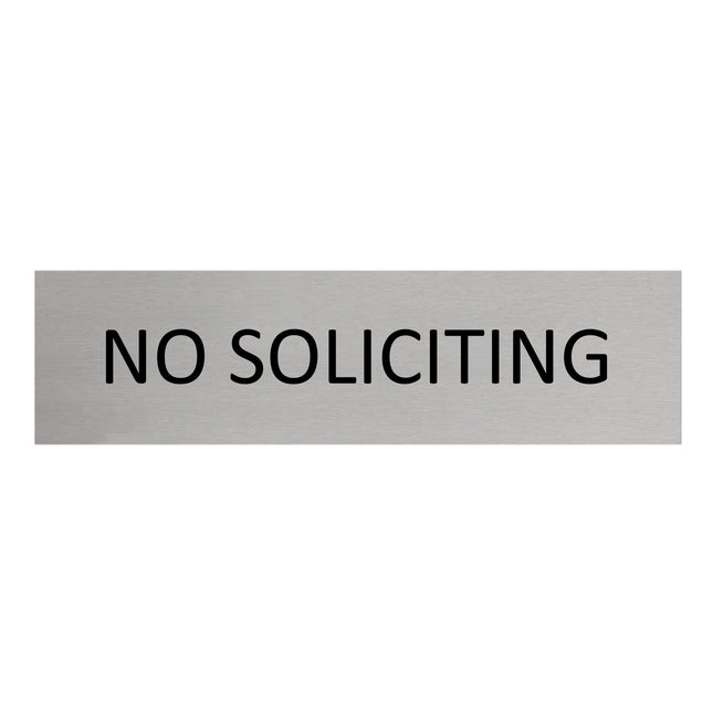 No soliciting door sign 165x45mm - 1 pc