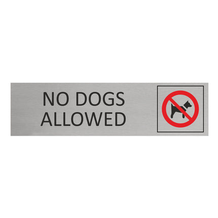 No dogs door sign 165x45mm - 1 pc