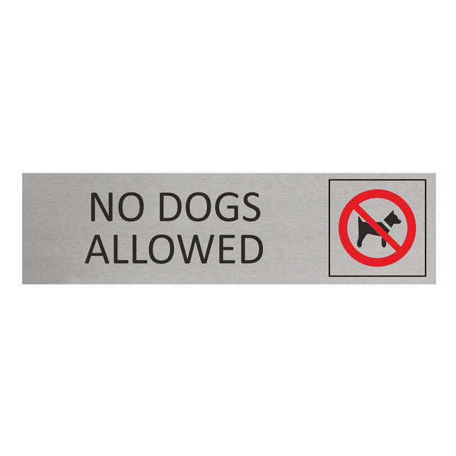 No dogs door sign 165x45mm - 1 pc