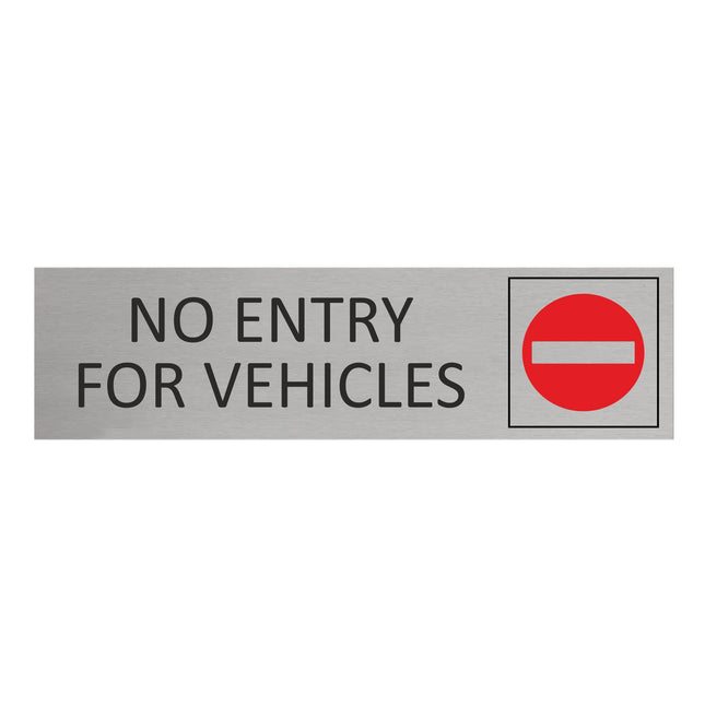 No entry for vehicles door sign 165x45mm - 1 pc