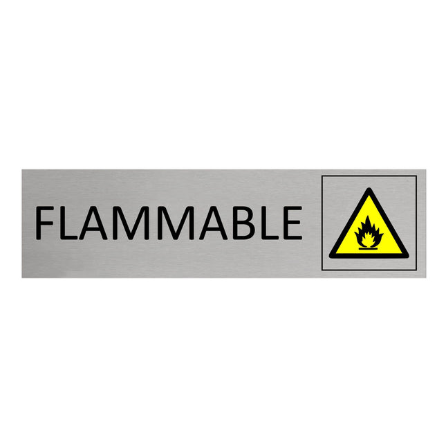 Flammable door sign 165x45mm - 1 pc