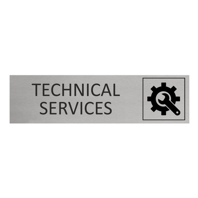 Technical services door sign 165x45mm - 1 pc