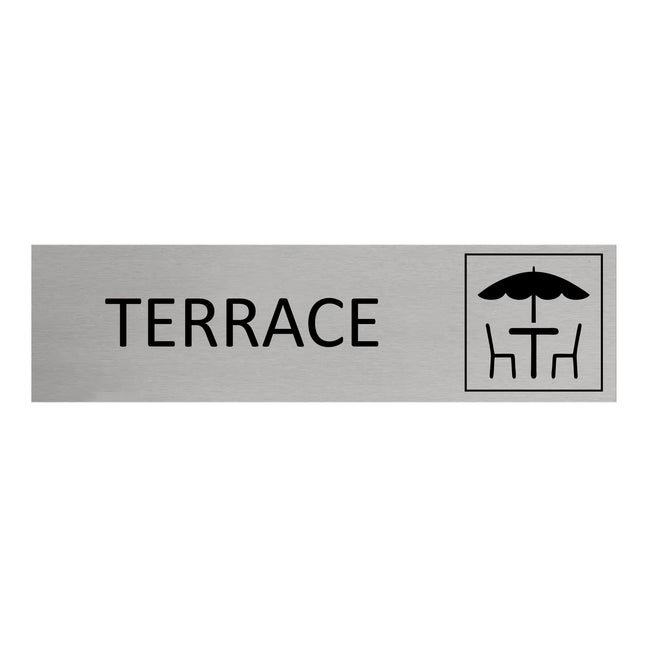 Terrace door sign 165x45mm - 1 pc