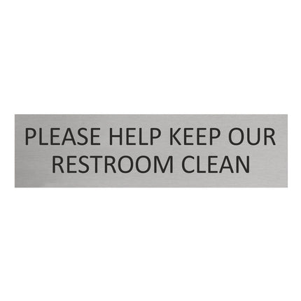 Please help keep our restroom clean door sign 165x45mm - 1 pc