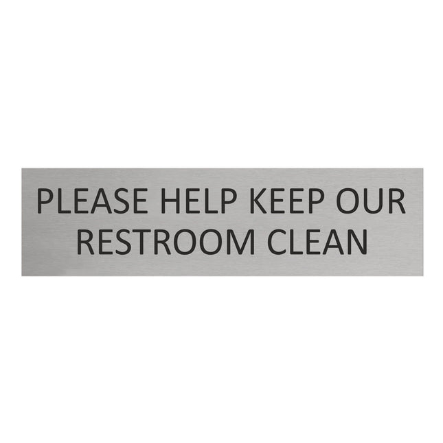 Please help keep our restroom clean door sign 165x45mm - 1 pc