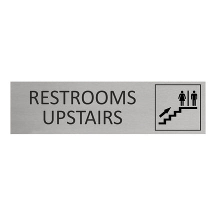 Restrooms upstairs door sign 165x45mm - 1 pc