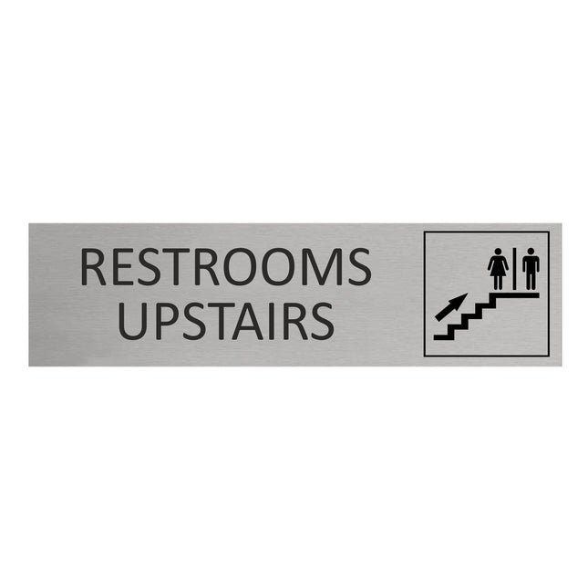 Restrooms upstairs door sign 165x45mm - 1 pc