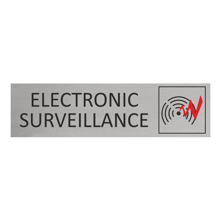 Electronic surveillance door sign 165x45mm - 1 pc