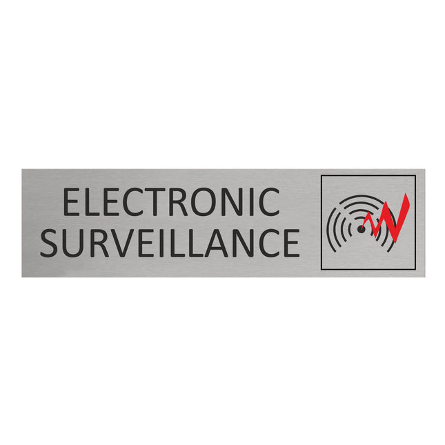 Electronic surveillance door sign 165x45mm - 1 pc