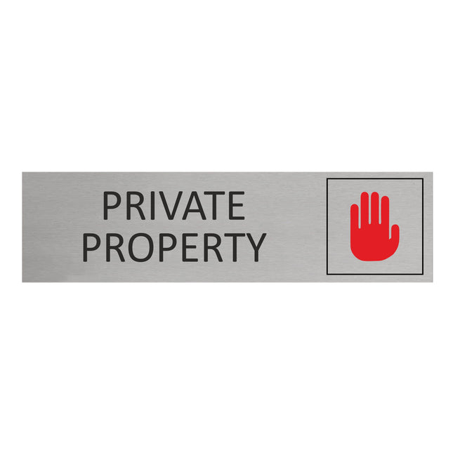 Private property door sign 165x45mm - 1 pc
