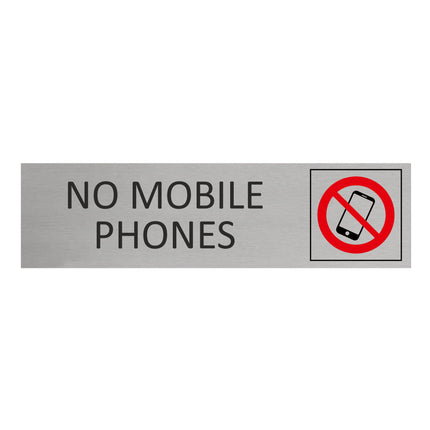 No mobile phones door sign 165x45mm - 1 pc