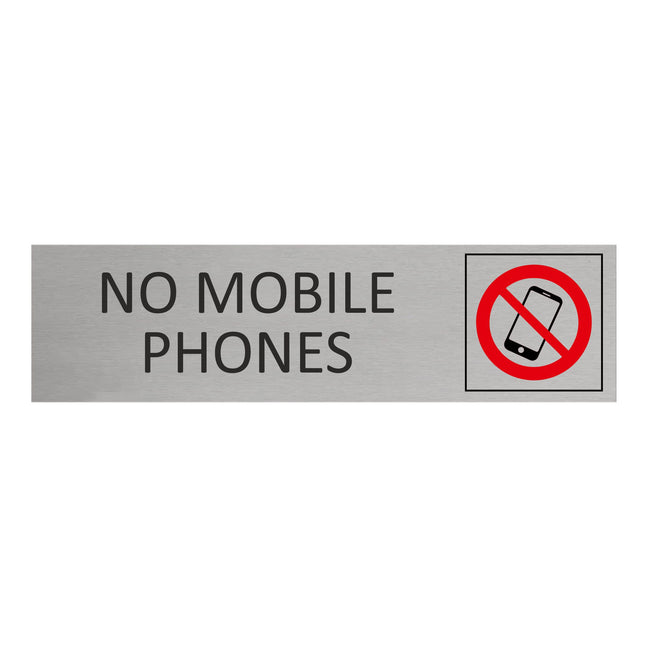 No mobile phones door sign 165x45mm - 1 pc