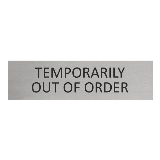 Temporarily out of order door sign 165x45mm - 1 pc