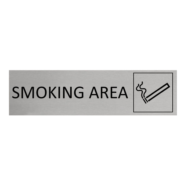 Smoking area door sign 165x45mm - 1 pc