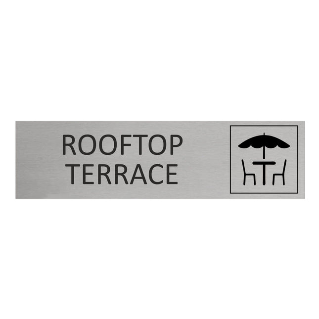 Rooftop terrace door sign 165x45mm - 1 pc