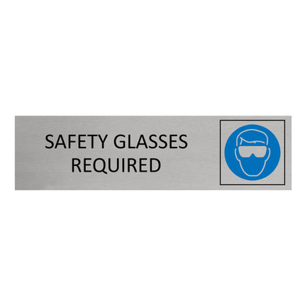 Safety glasses required door sign 165x45mm - 1 pc