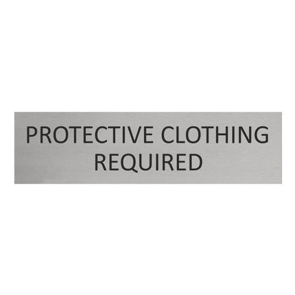 Protective clothing required door sign 165x45mm - 1 pc