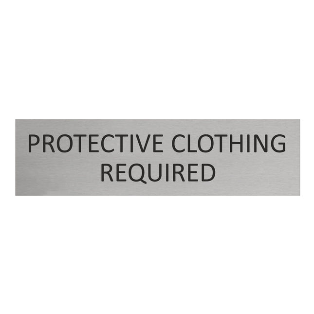 Protective clothing required door sign 165x45mm - 1 pc