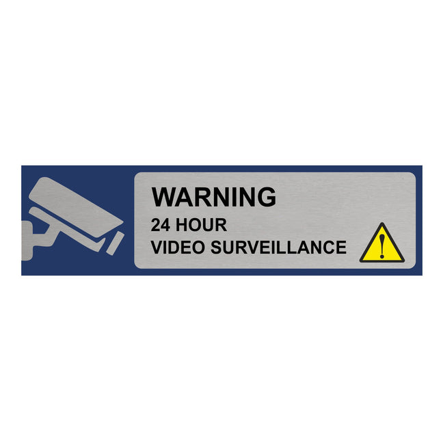 Warning: camera surveillance door sign 165x45mm - 1 pc