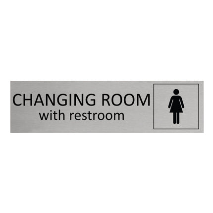 Women's changing room with restroom door sign 165x45mm - 1 pc