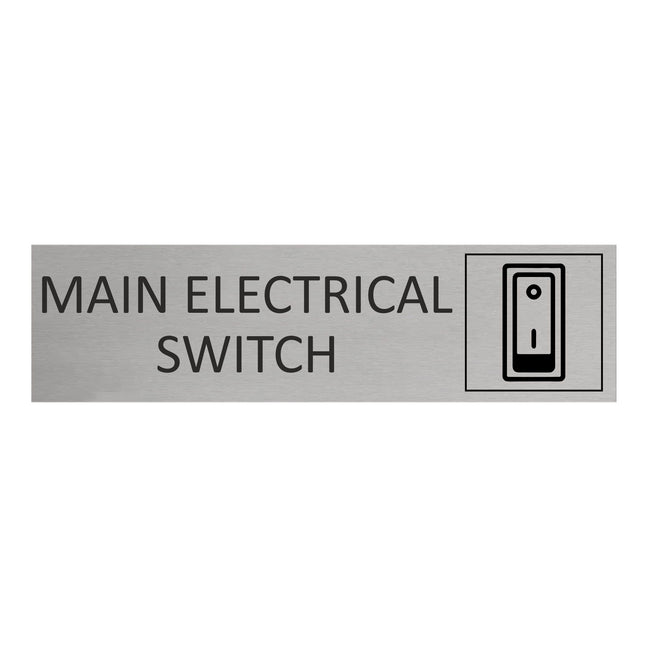 Main electrical switch door sign 165x45mm - 1 pc