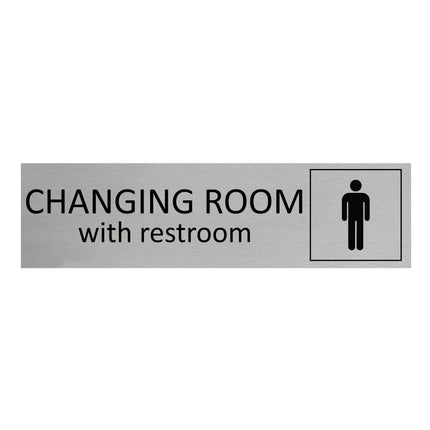 Men's changing room with restroom door sign 165x45mm - 1 pc