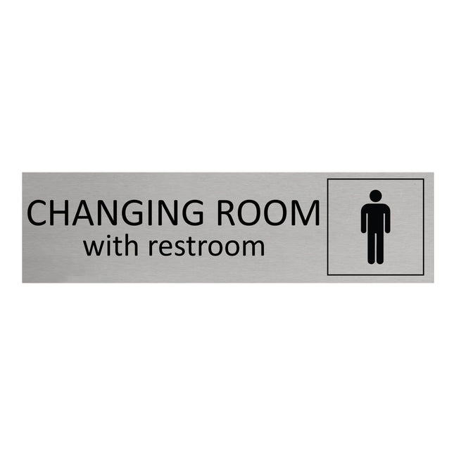 Men's changing room with restroom door sign 165x45mm - 1 pc