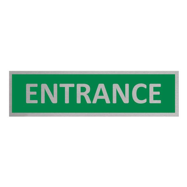 Entrance in green door sign 165x45mm - 1 pc