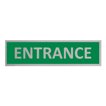 Entrance in green door sign 165x45mm - 1 pc