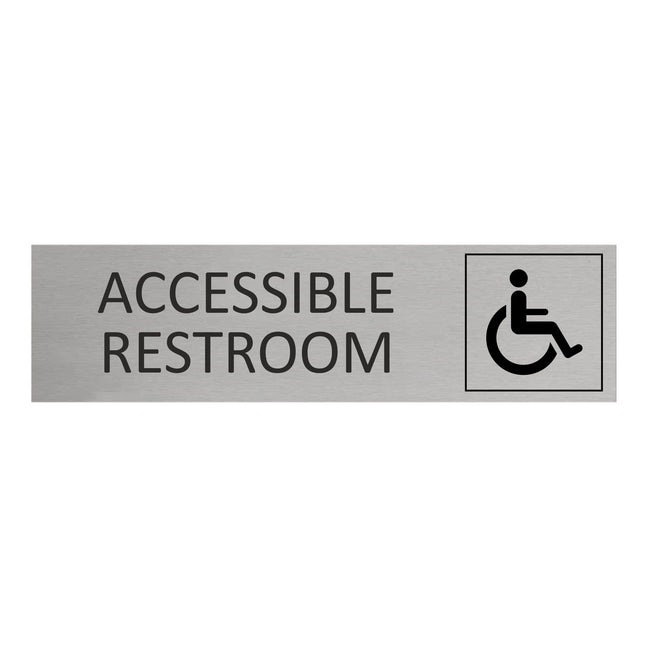 Accessible restroom door sign 165x45mm - 1 pc