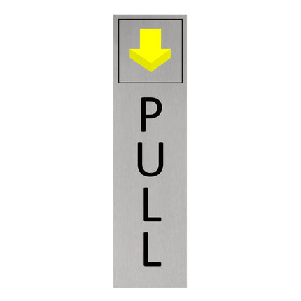 Aluminum door sign pull vertical