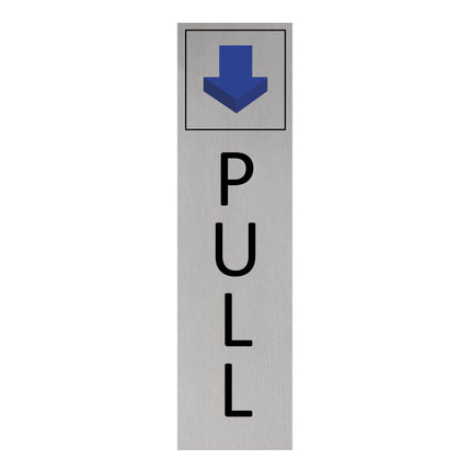 Aluminum door sign pull vertical