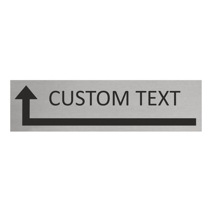 Custom text left corner door sign 165x45mm - 1 pc