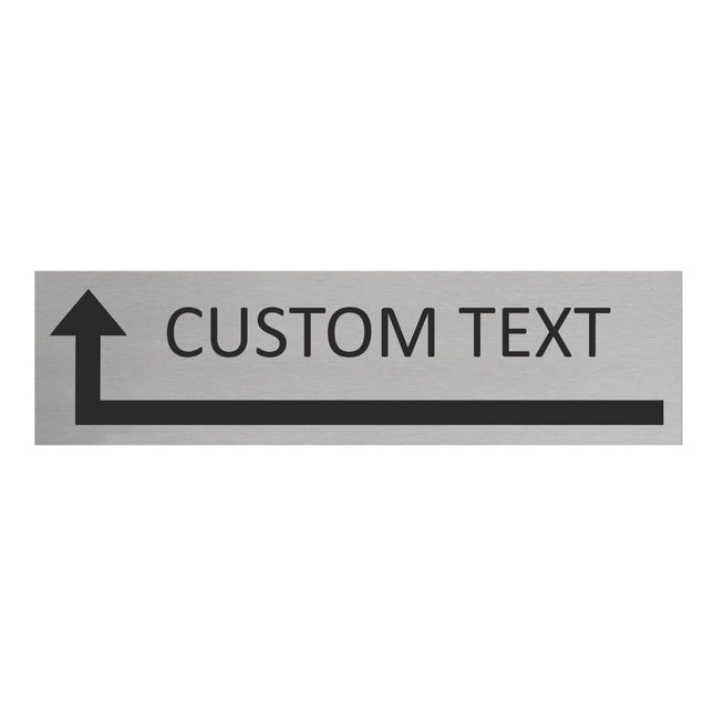 Custom text left corner door sign 165x45mm - 1 pc